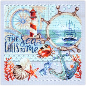 Cross stitch kit The Sea...