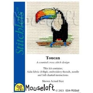 Cross stitch kit Toucan -...