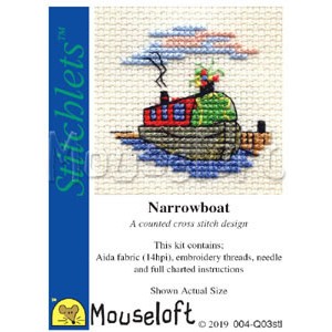 Cross stitch kit Narrowboat...