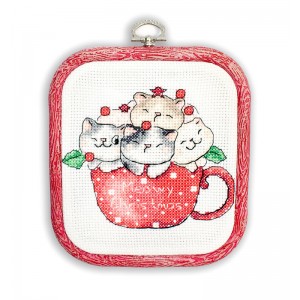 Cross stitch kit Meowy...