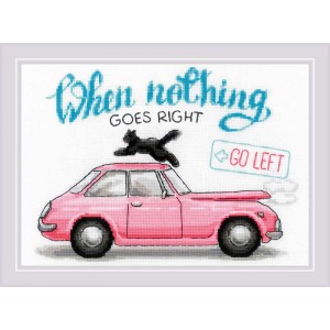 Cross stitch kit Go Left -...