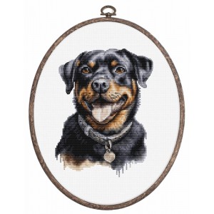 Cross stitch kit Rottweiler...