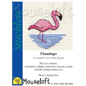 Borduurpakket Flamingo -...