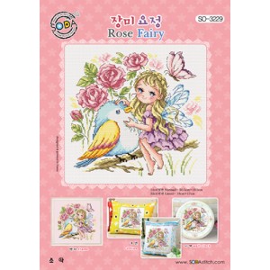 Borduurpatroon Rose Fairy -...