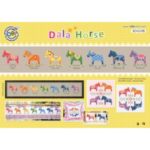 Borduurpatroon Dala Horse -...