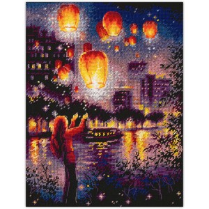 Borduurpakket Sky Lanterns...