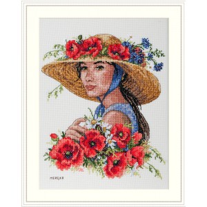 Borduurpakket Flower Hat -...