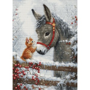 Cross stitch kit Warm Hug -...