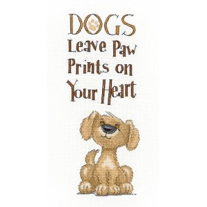 Cross stitch kit Paw Prints...