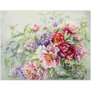 Borduurpakket Peonies and...