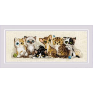 Cross stitch kit Kittens -...