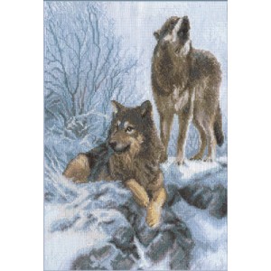 Borduurpakket Howling Wolf...