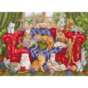 Cross stitch kit Meow Manor...