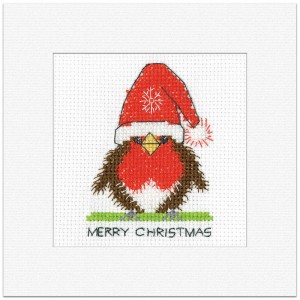 Cross stitch kit Robin Card...