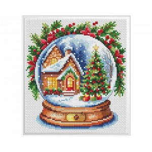 Cross stitch kit Snow Globe...
