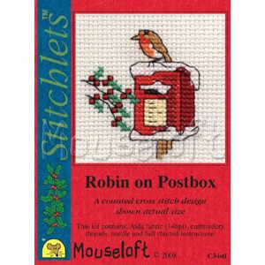 Cross stitch kit Robin on...