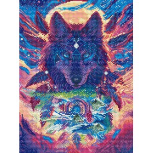 Cross stitch kit Wolf Magic...