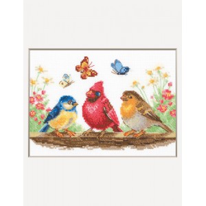 Borduurpakket Spring Birds...