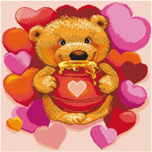 Pre-printed Aida A Bear...