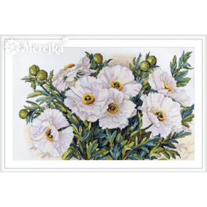 Borduurpakket White Flowers...