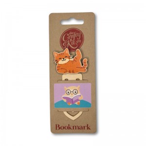 Wooden Bookmark Cat -...