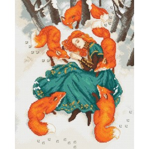 Cross stitch kit Flame -...