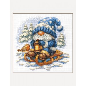 Borduurpakket Snowy Gnome...