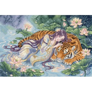 Cross stitch kit Tiger's...