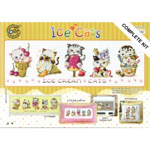 Cross Stitch Kit Ice Cats -...