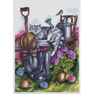 Cross stitch kit Gardener -...