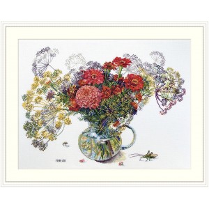 Cross stitch kit Zinnia and...