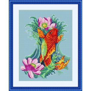 Borduurpakket Golden Koi -...