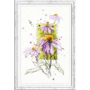 Cross stitch kit Echinacea...