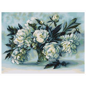 Cross Stitch Kit Peonies -...