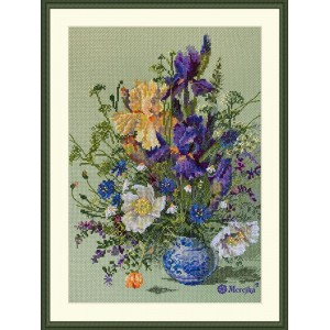 Cross stitch kit Irises and...