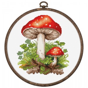 Cross stitch kit Amanita...