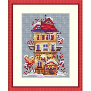 Borduurpakket Winter House...