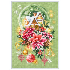 Cross stitch kit Snow Globe...