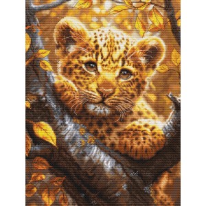 Borduurpakket Leopard Cub...