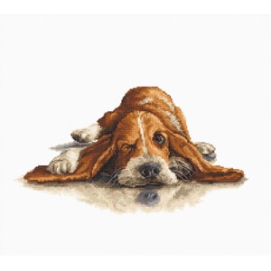 Cross stitch kit Basset  -...