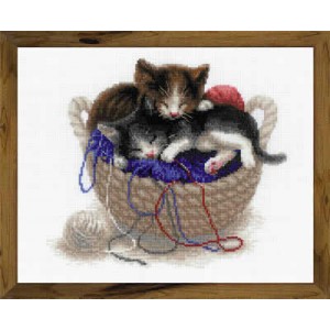 Cross stitch kit Kittens in...
