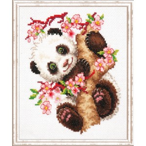 Cross stitch kit Panda -...