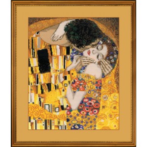 Cross Stitch Kit The Kiss,...
