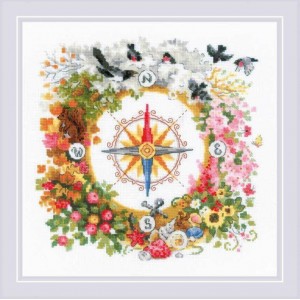 Cross stitch kit Compass -...