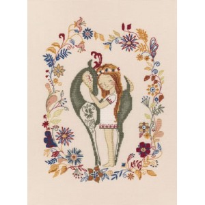 Cross stitch kit Girl and...