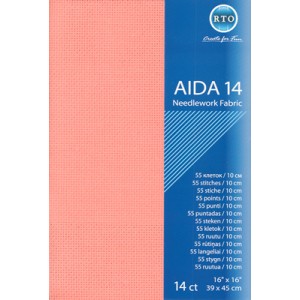 Fabric Aida 14 count - Pink...