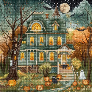 Cross stitch chart Haunted...