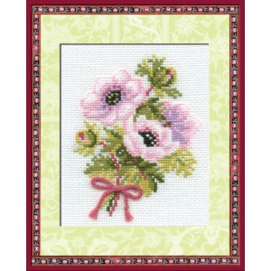 Cross Stitch Kit Anemones -...