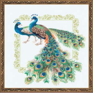 Borduurpakket Peacocks -...