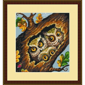 Cross Stitch Kit Owls -...
